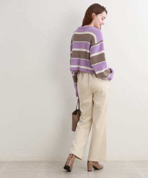 Cutie Blonde（キューティーブロンド）の「◆ショート丈ニットプルオーバー（ニット/セーター・レディース・ブラック系4/ホワイト系その他5/オレンジ系その他4/ライトパープル・00）」の17枚目の写真