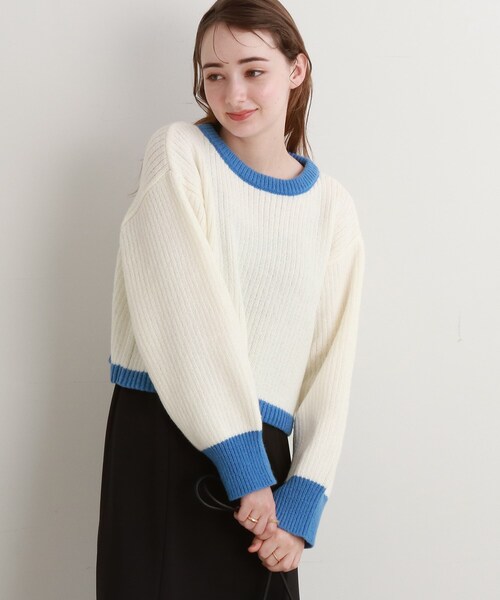 Cutie Blonde（キューティーブロンド）の「◆ショート丈ニットプルオーバー（ニット/セーター・レディース・ブラック系4/ホワイト系その他5/オレンジ系その他4/ライトパープル・00）」の19枚目の写真