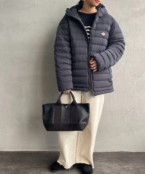 DANTON/ダントン] 2WAYストレッチナイロン ミドルダウンジャケット