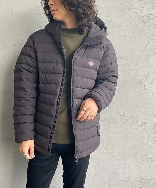 DANTON/ダントン] 2WAYストレッチナイロン ミドルダウンジャケット