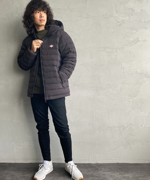 DANTON/ダントン] 2WAYストレッチナイロン ミドルダウンジャケット