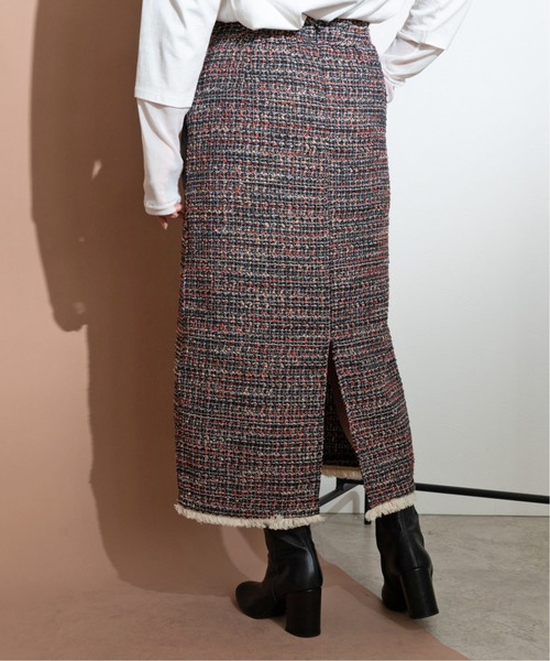 LHELBIE（レルビエ）の「ツイード異素材スカート（スカート・レディース・ブルー/オレンジ・M）」の12枚目の写真