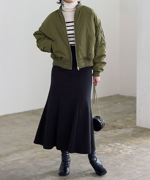 KOBE LETTUCE(コウベレタス)の「中綿カジュアルブルゾン(ブルゾン・レディース・カーキ/アイボリー/ベージュ・FREE)」の10枚目の写真