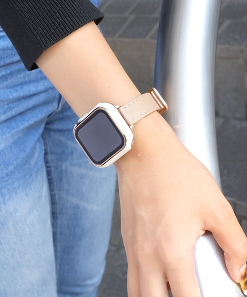 Urban Coral（アーバンコーラル）の「Apple Watch Band / アップルウォッチ バンド くすみカラースリムレザー / Urban Coral（デジタル腕時計・レディース・グレー/ブラック/グリーン/ピンク/ブラウン/ホワイト/ベージュ/モカ・40mm）」の9枚目の写真