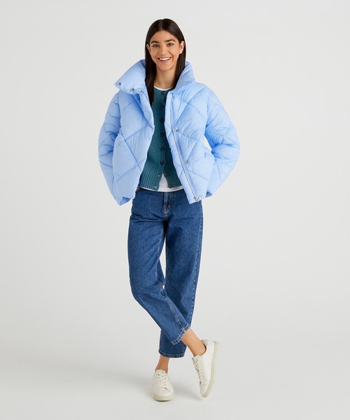 BENETTON (UNITED COLORS OF BENETTON)（ベネトンユナイテッドカラーズオブベネトン）の「【GREEN B】ビッグスタンドカラーキルティング中綿ジャケット（その他アウター・レディース・ブラック/レッド/ライトブルー・42/40/38/44）」の10枚目の写真