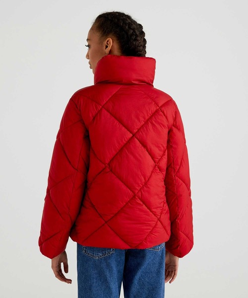 BENETTON (UNITED COLORS OF BENETTON)（ベネトンユナイテッドカラーズオブベネトン）の「【GREEN B】ビッグスタンドカラーキルティング中綿ジャケット（その他アウター・レディース・ブラック/レッド/ライトブルー・42/40/38/44）」の16枚目の写真
