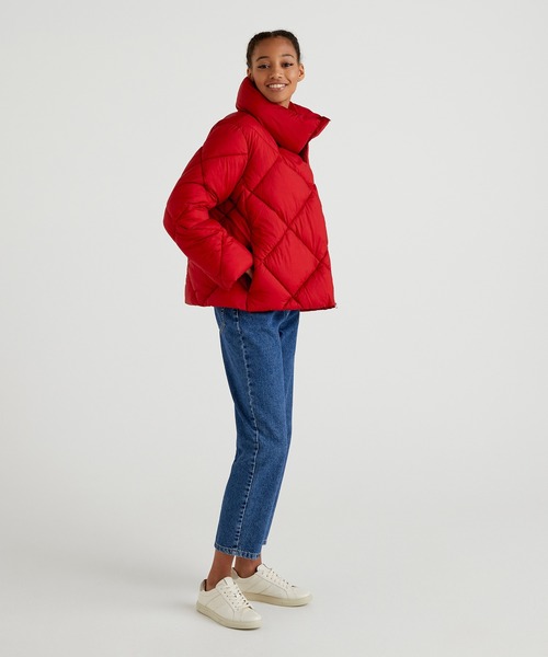 BENETTON (UNITED COLORS OF BENETTON)（ベネトンユナイテッドカラーズオブベネトン）の「【GREEN B】ビッグスタンドカラーキルティング中綿ジャケット（その他アウター・レディース・ブラック/レッド/ライトブルー・42/40/38/44）」の15枚目の写真