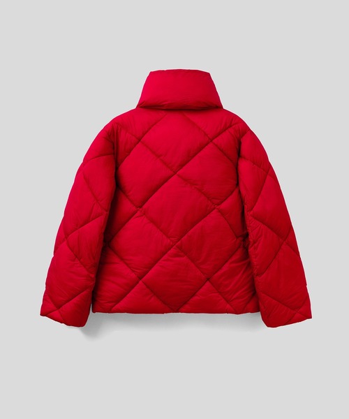 BENETTON (UNITED COLORS OF BENETTON)（ベネトンユナイテッドカラーズオブベネトン）の「【GREEN B】ビッグスタンドカラーキルティング中綿ジャケット（その他アウター・レディース・ブラック/レッド/ライトブルー・42/40/38/44）」の18枚目の写真