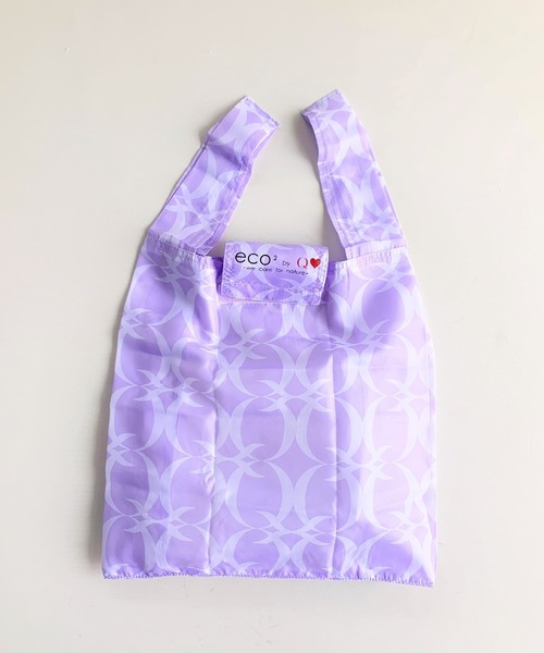Q(キュー)の「モノグラムエコバッグ(エコバッグ/サブバッグ・レディース・ライトグリーン/ラベンダー/ライトブルー/オレンジ・ONE SIZE)」の4枚目の写真