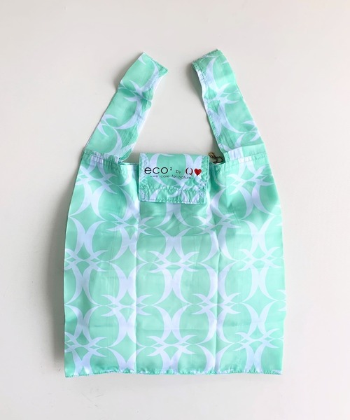 Q(キュー)の「モノグラムエコバッグ(エコバッグ/サブバッグ・レディース・ライトグリーン/ラベンダー/ライトブルー/オレンジ・ONE SIZE)」の2枚目の写真