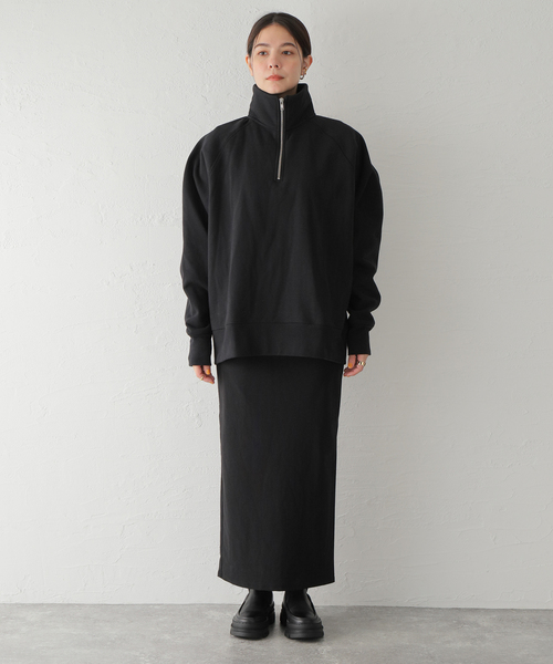 ALORE（アローレ）の「【ALORE/アローレ】ハーフジップスウェット（スウェット・レディース・チャコールグレー/ブラック/ネイビー・FREE）」の16枚目の写真