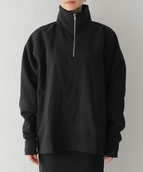 ALORE（アローレ）の「【ALORE/アローレ】ハーフジップスウェット（スウェット・レディース・チャコールグレー/ブラック/ネイビー・FREE）」の17枚目の写真