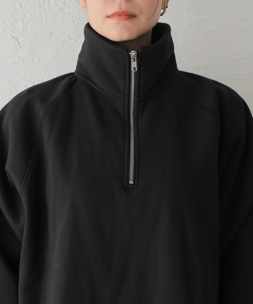 ALORE（アローレ）の「【ALORE/アローレ】ハーフジップスウェット（スウェット・レディース・チャコールグレー/ブラック/ネイビー・FREE）」の20枚目の写真