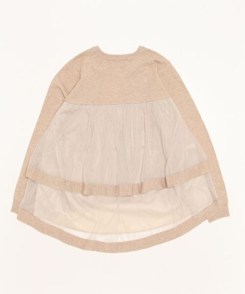 B'2nd（ビーセカンド）の「＠ＴＯＲＲＡＺＺＯＤＯＮＮＡ／バックメッシュニット（ニット/セーター・レディース・ベージュ/ブラック・F）」の3枚目の写真