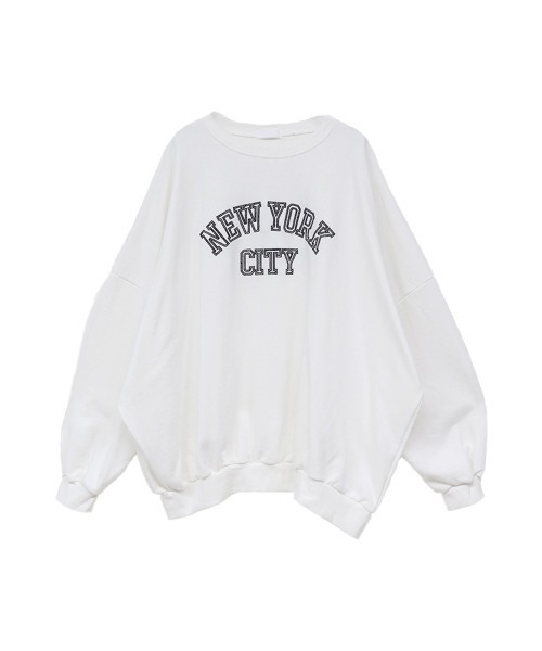 ISOOK（アイスー）の「Big sized logo sweat / ビッグサイズロゴスウェット（chiica select）（スウェット・レディース・ブラック/ホワイト・FREE）」の7枚目の写真