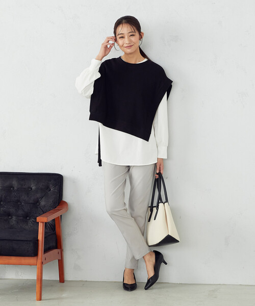 COMME CA MODELS(コムサモデルズ)の「【美しい ベーシックパンツ】裏起毛 ハイテンションパンツ(その他パンツ・レディース・ブラック/ライトグレー/グリーン・XX-SMALL/X-SMALL/SMALL/MEDIUM/LARGE/X-LARGE/XX-LARGE)」の22枚目の写真