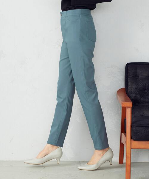 COMME CA MODELS(コムサモデルズ)の「【美しい ベーシックパンツ】裏起毛 ハイテンションパンツ(その他パンツ・レディース・ブラック/ライトグレー/グリーン・XX-SMALL/X-SMALL/SMALL/MEDIUM/LARGE/X-LARGE/XX-LARGE)」の11枚目の写真