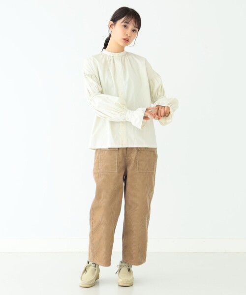 BEAMS BOY（ビームスボーイ）の「BEAMS BOY / コットンブロード ギャザー スモック 23SS（シャツ/ブラウス・レディース・サックスブルー/ナチュラル・ONE SIZE）」の11枚目の写真