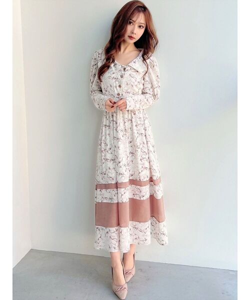 RESEXXY(リゼクシー)の「アシメカラー切替フレアワンピース(ワンピース・レディース・その他1/アイボリー/ネイビー・FREE)」の19枚目の写真