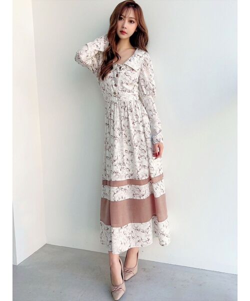 RESEXXY(リゼクシー)の「アシメカラー切替フレアワンピース(ワンピース・レディース・その他1/アイボリー/ネイビー・FREE)」の20枚目の写真