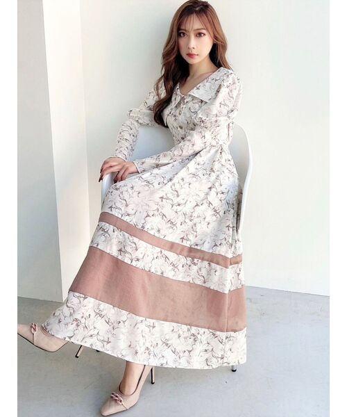 RESEXXY(リゼクシー)の「アシメカラー切替フレアワンピース(ワンピース・レディース・その他1/アイボリー/ネイビー・FREE)」の21枚目の写真