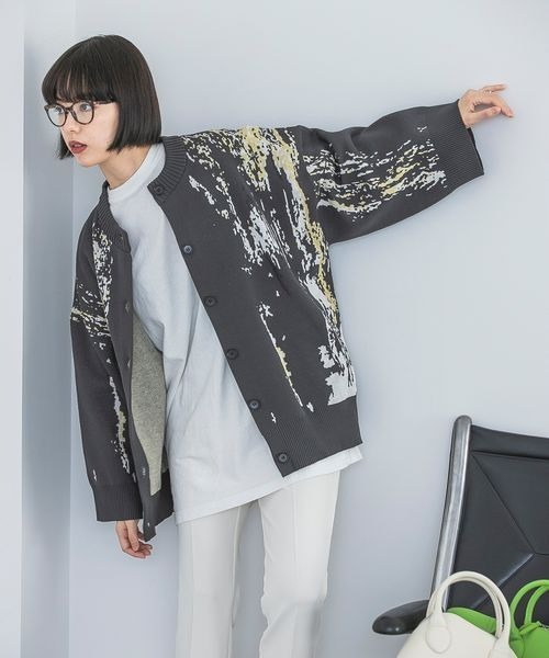 JEANASIS（ジーナシス）の「12Gスポンディッシュアソートクルーカーディガン/186153（カーディガン/ボレロ・レディース・グレー系その他/ホワイト系その他/ブルー系その他/アイボリー/グリーン/ラベンダー・FREE）」の15枚目の写真