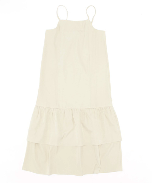 natural couture（ナチュラルクチュール）の「23SS新作/裾ティアードキャミワンピース（ワンピース・レディース・アイボリー/ブラック/ブラウン/ベージュ・MEDIUM/LARGE）」の4枚目の写真