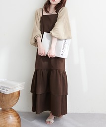 natural couture | 23SS新作/裾ティアードキャミワンピース(ワンピース)