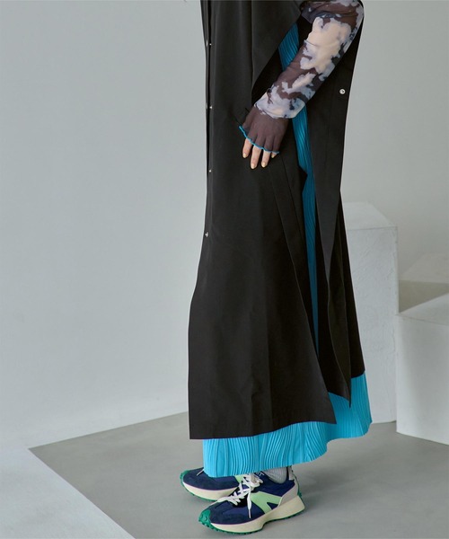 miette（ミエット）の「ｽﾀﾝﾄﾞｶﾗｰｹｰﾌﾟｺｰﾄ（ステンカラーコート・レディース・ブラック/アイボリー・FREE）」の11枚目の写真