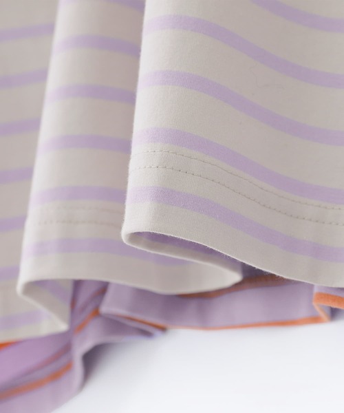 osharewalker（オシャレウォーカー）の「【廃盤】『ボーダーアシメ配色カットソー』（Tシャツ/カットソー・レディース・ラベンダー/ブルー/カーキ・FREE）」の17枚目の写真