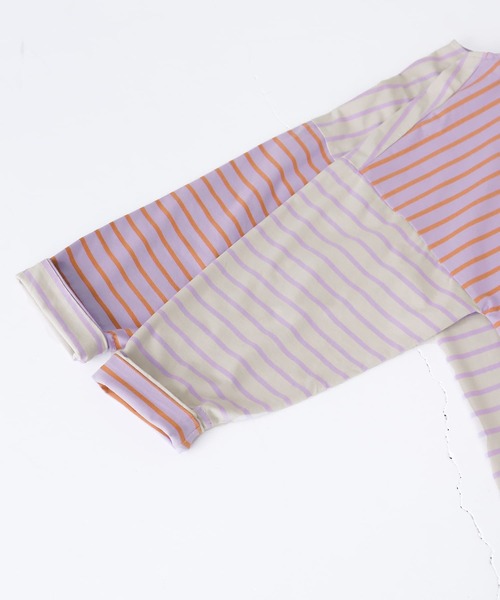 osharewalker（オシャレウォーカー）の「【廃盤】『ボーダーアシメ配色カットソー』（Tシャツ/カットソー・レディース・ラベンダー/ブルー/カーキ・FREE）」の18枚目の写真