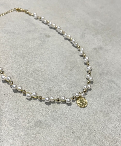 nemne store（ネンネストア）の「【accessory】コインパールネックレス（ネックレス・レディース・ゴールド・フリー）」の7枚目の写真