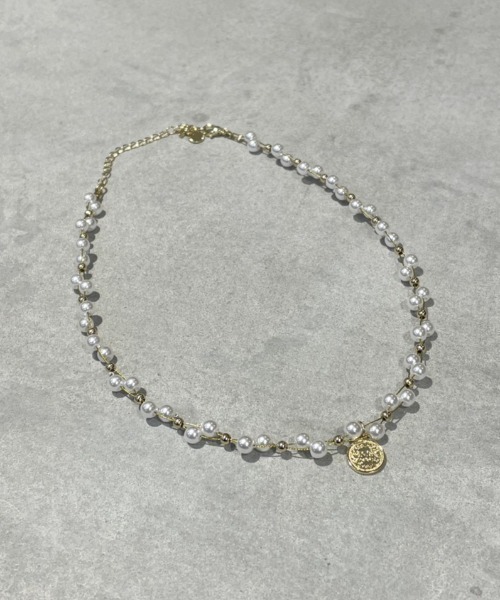 nemne store（ネンネストア）の「【accessory】コインパールネックレス（ネックレス・レディース・ゴールド・フリー）」の8枚目の写真
