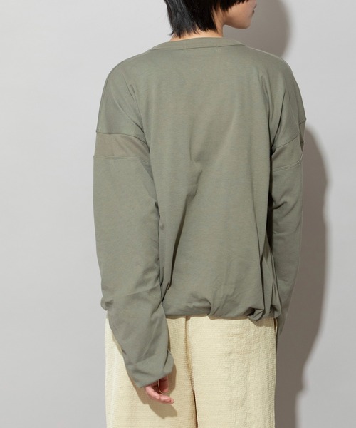 Munich（ミューニック）の「コットンソフトジャージダブルレイヤードプルオーバー（Tシャツ/カットソー・レディース・パープル/ライトカーキ/アイボリー/ブラック・FREE）」の22枚目の写真