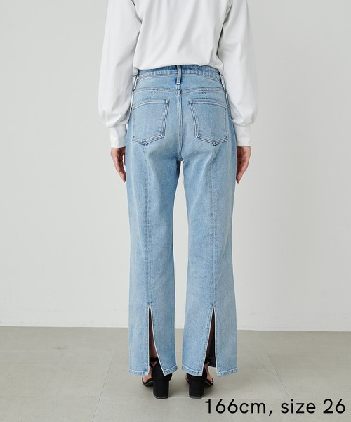 セール】バックスリットフレアデニムパンツ（デニムパンツ）｜N.O.R.C  