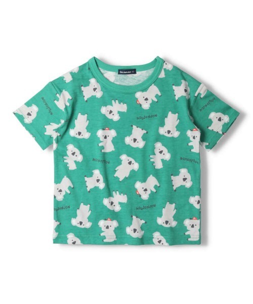 Moujonjon(ムージョンジョン)の「動物プリント半袖Tシャツ(Tシャツ/カットソー・キッズ・イエロー/グリーン/コーラルピンク/ターコイズブルー・100/90/110/120/80)」の13枚目の写真