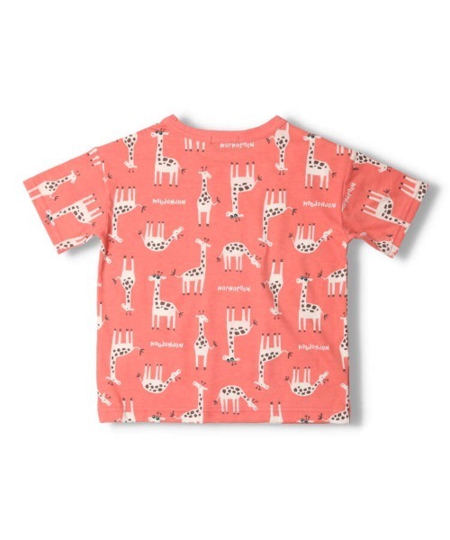 Moujonjon(ムージョンジョン)の「動物プリント半袖Tシャツ(Tシャツ/カットソー・キッズ・イエロー/グリーン/コーラルピンク/ターコイズブルー・100/90/110/120/80)」の12枚目の写真