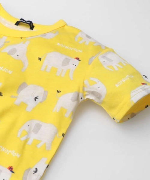 Moujonjon(ムージョンジョン)の「動物プリント半袖Tシャツ(Tシャツ/カットソー・キッズ・イエロー/グリーン/コーラルピンク/ターコイズブルー・100/90/110/120/80)」の11枚目の写真