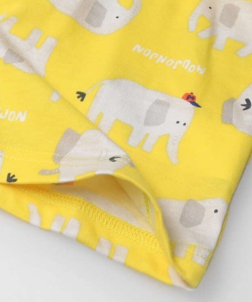 Moujonjon(ムージョンジョン)の「動物プリント半袖Tシャツ(Tシャツ/カットソー・キッズ・イエロー/グリーン/コーラルピンク/ターコイズブルー・100/90/110/120/80)」の10枚目の写真