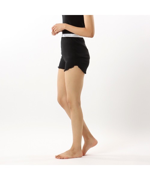 HANES（ヘインズ）の「【Hanes】Organic Cotton Rib-Pan　HW6-T201（ルームウェア/パジャマ・レディース・ブラック/グレー・FREE）」の4枚目の写真