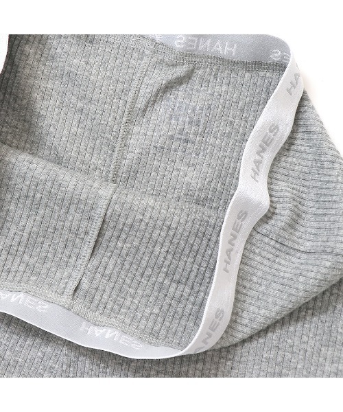 HANES（ヘインズ）の「【Hanes】Organic Cotton Rib-Pan　HW6-T201（ルームウェア/パジャマ・レディース・ブラック/グレー・FREE）」の7枚目の写真