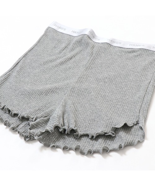 HANES（ヘインズ）の「【Hanes】Organic Cotton Rib-Pan　HW6-T201（ルームウェア/パジャマ・レディース・ブラック/グレー・FREE）」の8枚目の写真