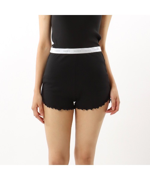 HANES（ヘインズ）の「【Hanes】Organic Cotton Rib-Pan　HW6-T201（ルームウェア/パジャマ・レディース・ブラック/グレー・FREE）」の3枚目の写真