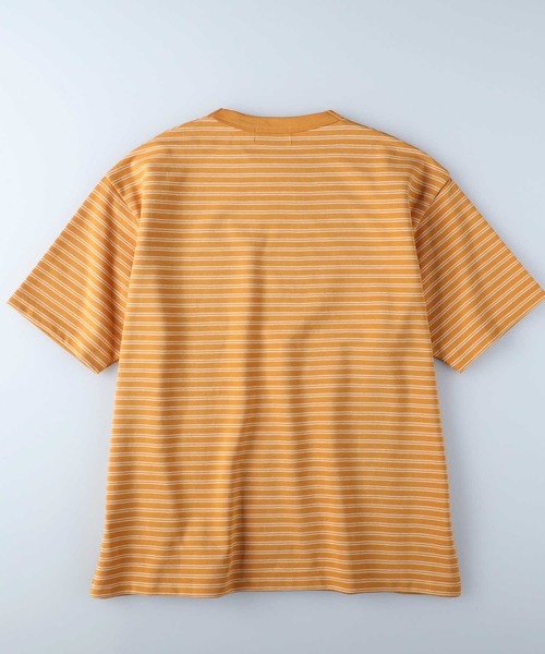 PLUS ONE（プラスワン）の「【接触冷感】【PLUS ONE】サラサラボーダーＴシャツ / 吸水速乾（Tシャツ/カットソー・メンズ・ブラック×ホワイト/ホワイト×ブラック/ホワイト×イエロー・M/XL/S/L）」の5枚目の写真