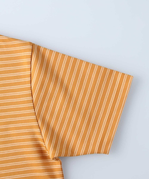 PLUS ONE（プラスワン）の「【接触冷感】【PLUS ONE】サラサラボーダーＴシャツ / 吸水速乾（Tシャツ/カットソー・メンズ・ブラック×ホワイト/ホワイト×ブラック/ホワイト×イエロー・M/XL/S/L）」の8枚目の写真