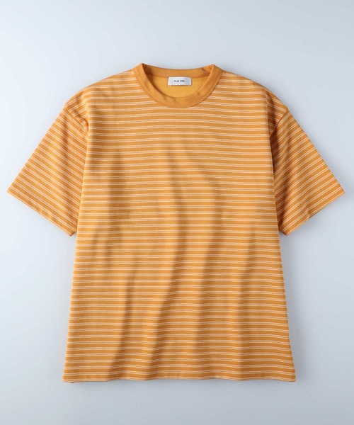 PLUS ONE（プラスワン）の「【接触冷感】【PLUS ONE】サラサラボーダーＴシャツ / 吸水速乾（Tシャツ/カットソー・メンズ・ブラック×ホワイト/ホワイト×ブラック/ホワイト×イエロー・M/XL/S/L）」の10枚目の写真