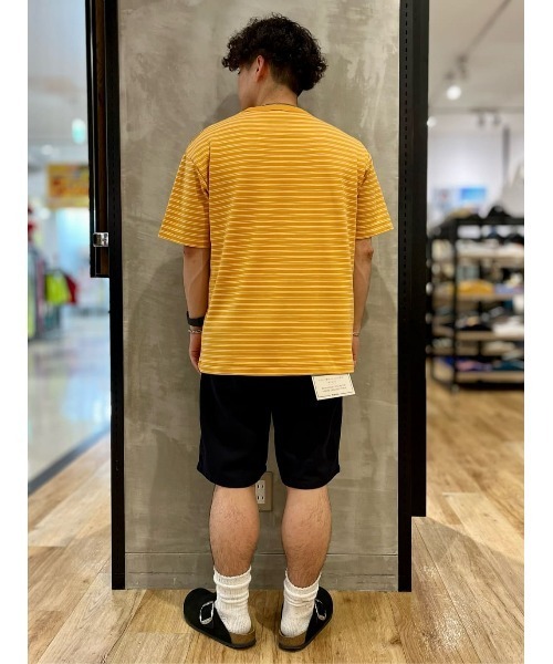 PLUS ONE（プラスワン）の「【接触冷感】【PLUS ONE】サラサラボーダーＴシャツ / 吸水速乾（Tシャツ/カットソー・メンズ・ブラック×ホワイト/ホワイト×ブラック/ホワイト×イエロー・M/XL/S/L）」の21枚目の写真