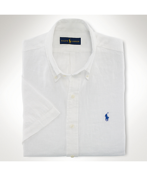 POLO RALPH LAUREN（ポロ ラルフ ローレン）の「リネン ショートスリーブド シャツ（シャツ/ブラウス・メンズ・ネイビー/ホワイト/ブルー・SMALL/XX-LARGE/X-LARGE/MEDIUM）」の2枚目の写真