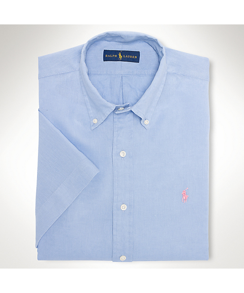 POLO RALPH LAUREN（ポロ ラルフ ローレン）の「リネン ショートスリーブド シャツ（シャツ/ブラウス・メンズ・ネイビー/ホワイト/ブルー・SMALL/XX-LARGE/X-LARGE/MEDIUM）」の3枚目の写真