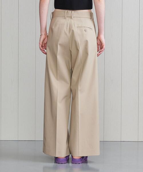 H BEAUTY&YOUTH UNITED ARROWS(エイチビューティーアンドユースユナイテッドアローズ)の「<H>TWILL LOW WAIST WIDE PANTS/パンツ(その他パンツ・レディース・ダークグレー/ベージュ・S/M)」の5枚目の写真